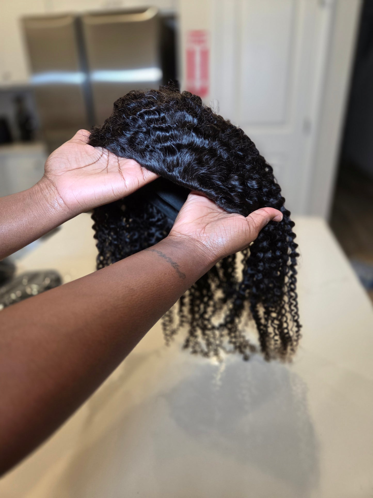 Italian Curly Flip Over Half Wig