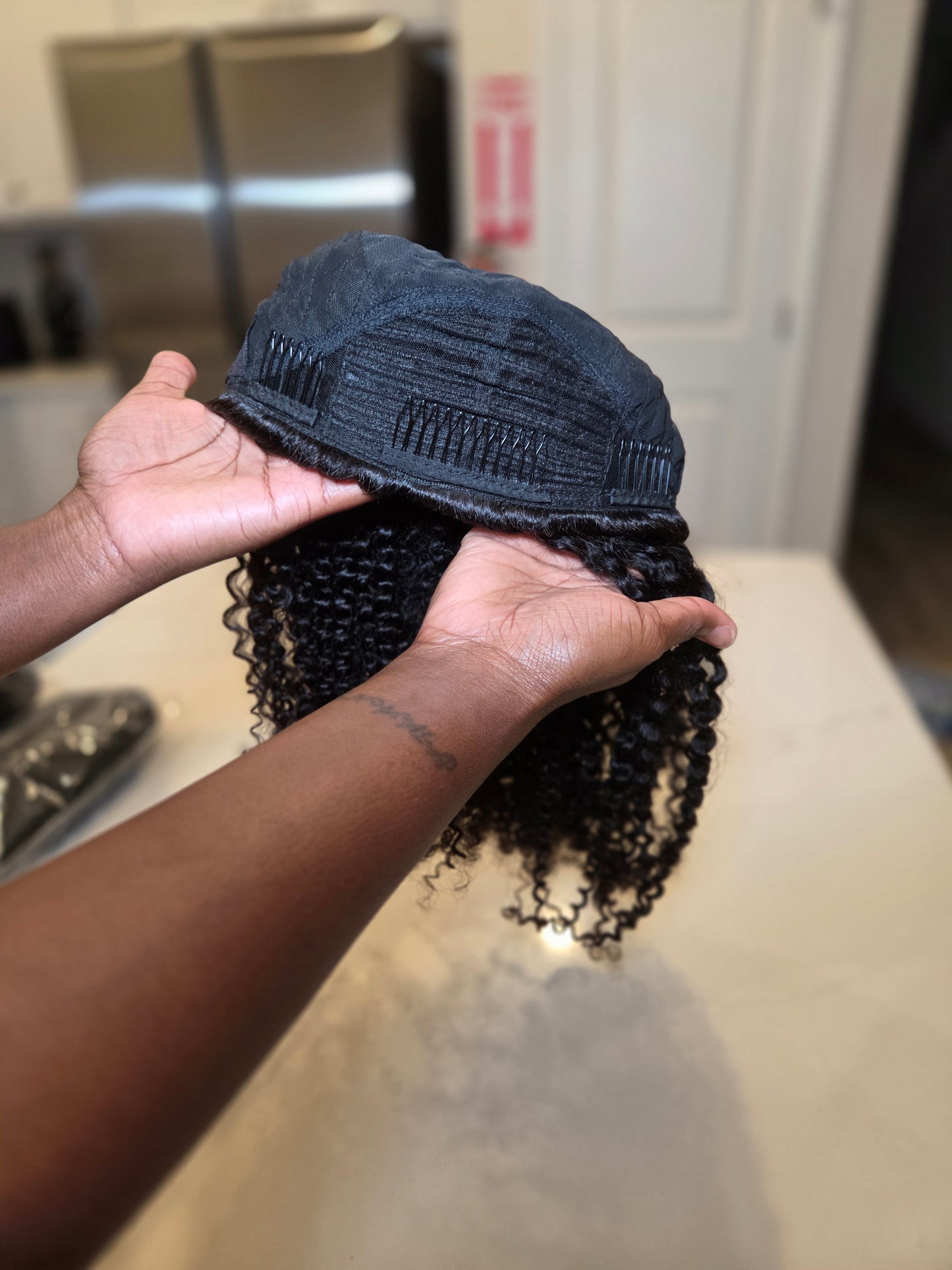 Italian Curly Flip Over Half Wig