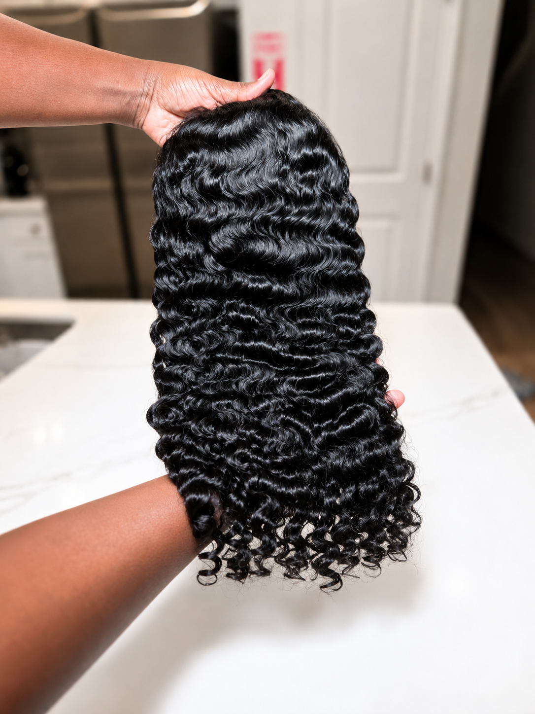 Burmese Curly Flip Over Half Wig