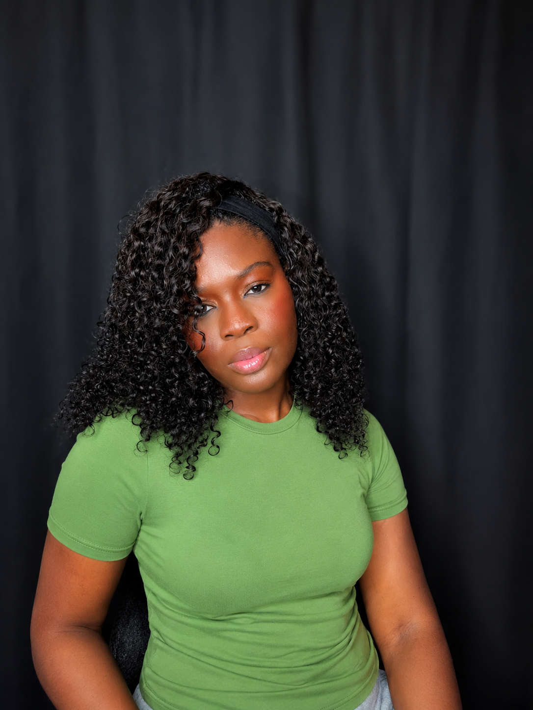 Italian Curly Flip Over Half Wig
