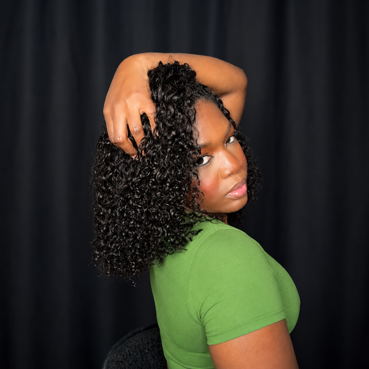 Italian Curly Flip Over Half Wig