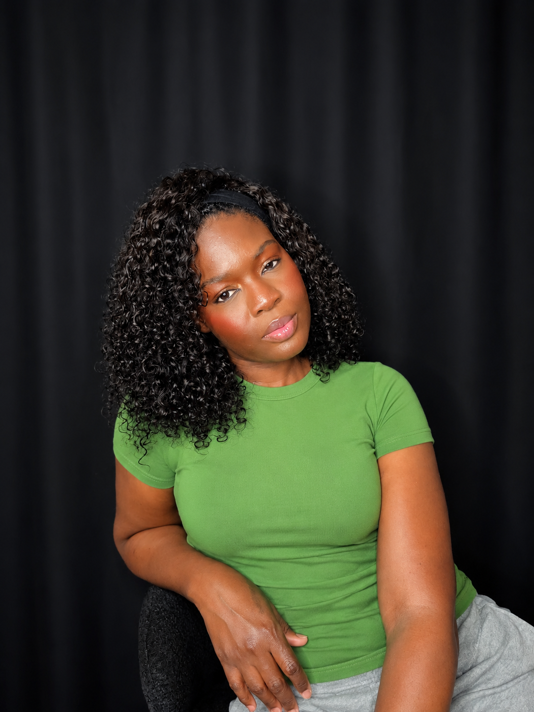 Italian Curly Flip Over Half Wig