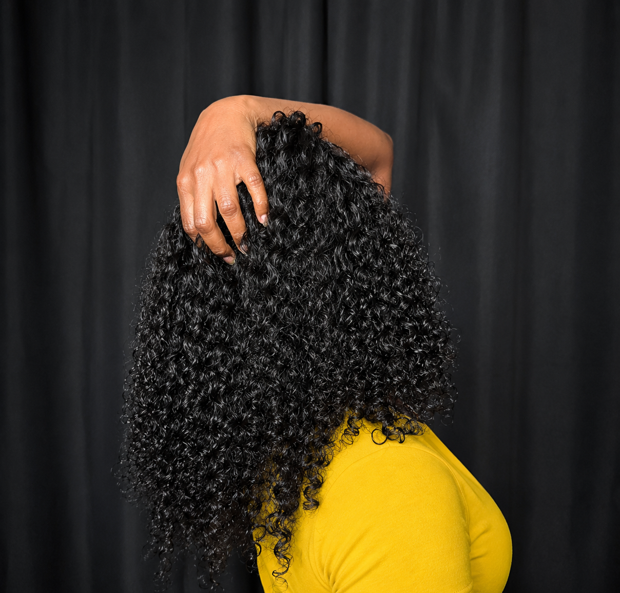 Burmese Curly Flip Over Half Wig
