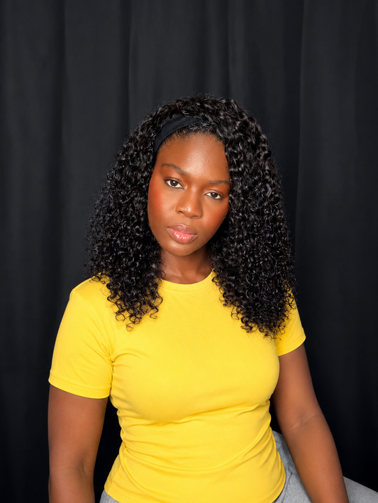 Burmese Curly Flip Over Half Wig